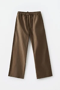LONG CHECK TROUSERS