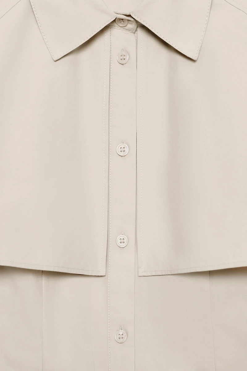 ZW COLLECTION CAPE SHIRT DRESS