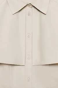 ZW COLLECTION CAPE SHIRT DRESS