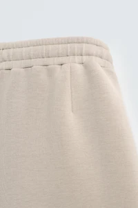 SHORT LONG EFFET NÉOPRÈNE À PINCES
