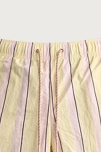 MAILLOT DE BAIN MI-LONG À RAYURES