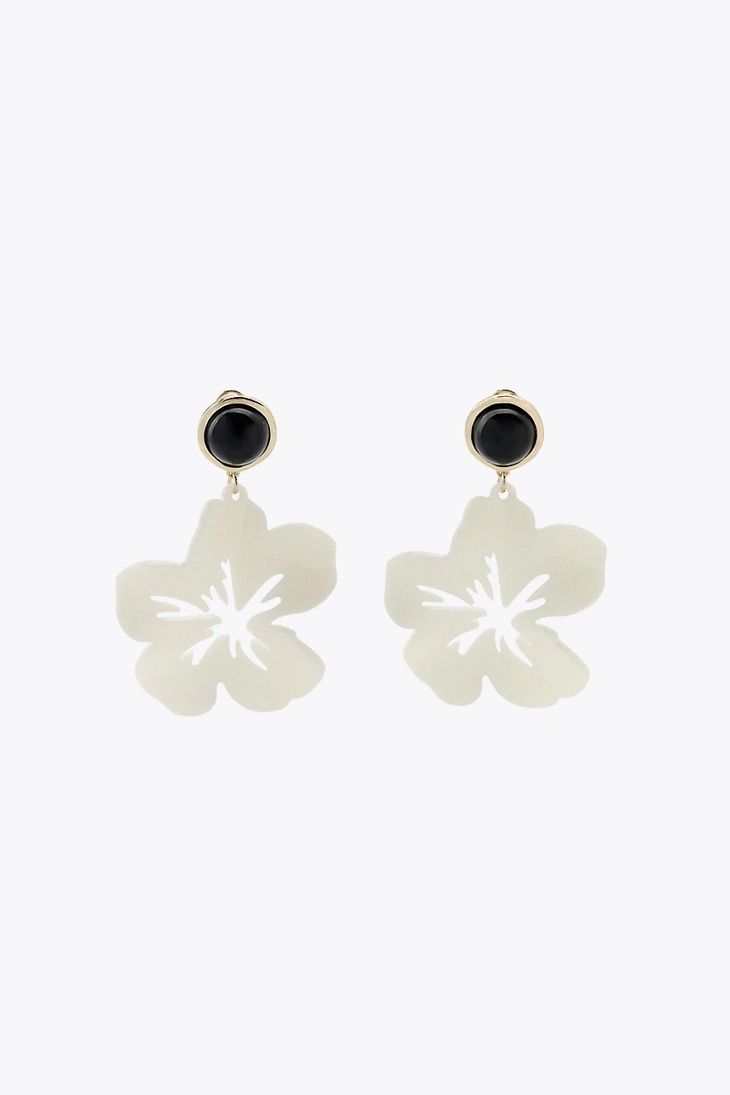 FLOWER BUTTON EARRINGS