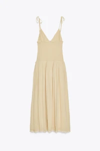 COMBINATION HONEYCOMB MIDI DRESS