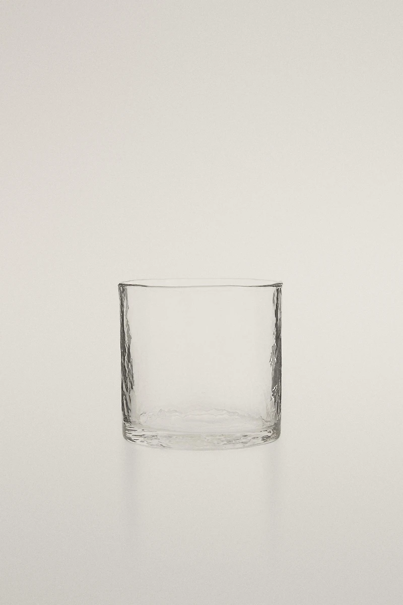 HAMMERED GLASS TUMBLER