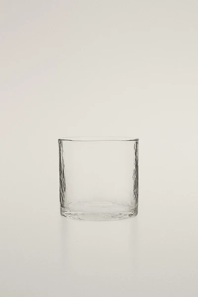 HAMMERED GLASS TUMBLER