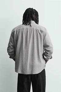 TEXTURED PLAID SHIRT