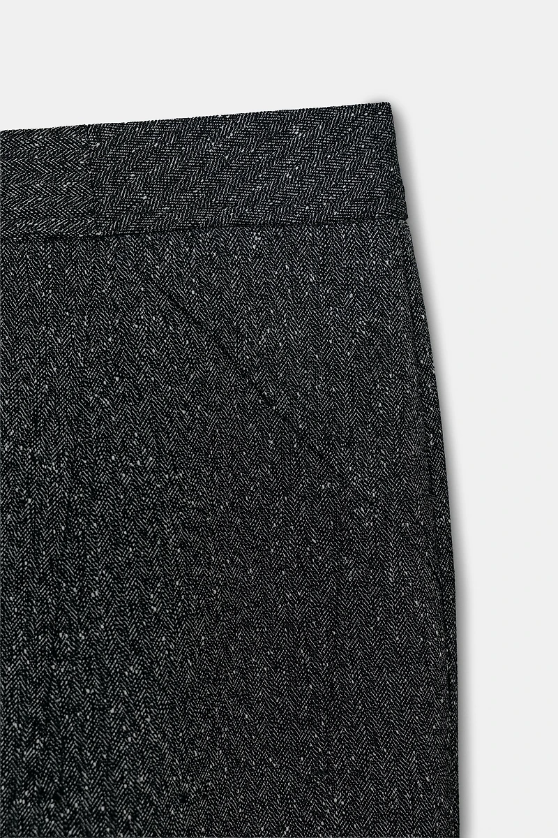 HEATHERED PENCIL MIDI SKIRT