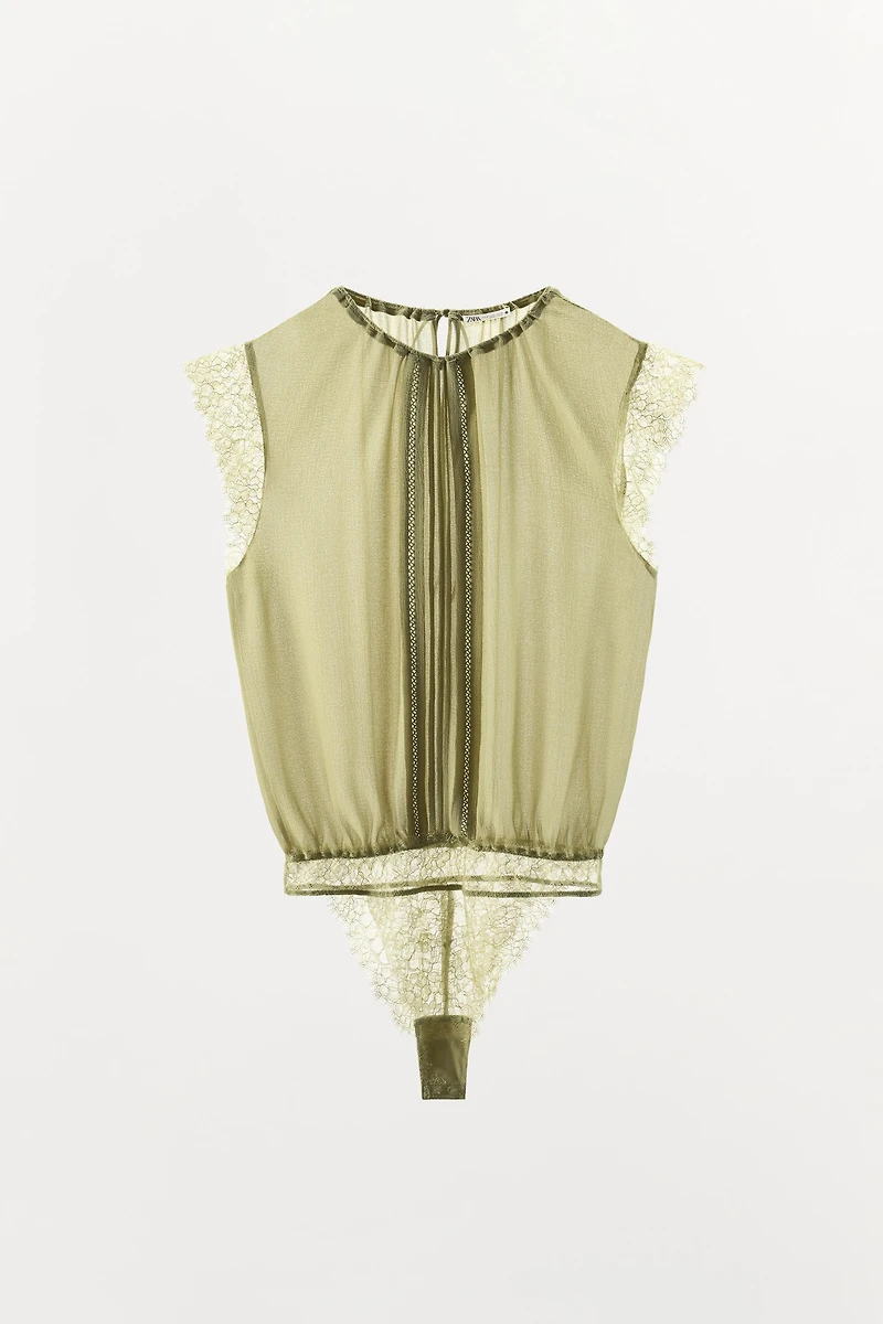 GEORGETTE LACE BLOUSE BODYSUIT