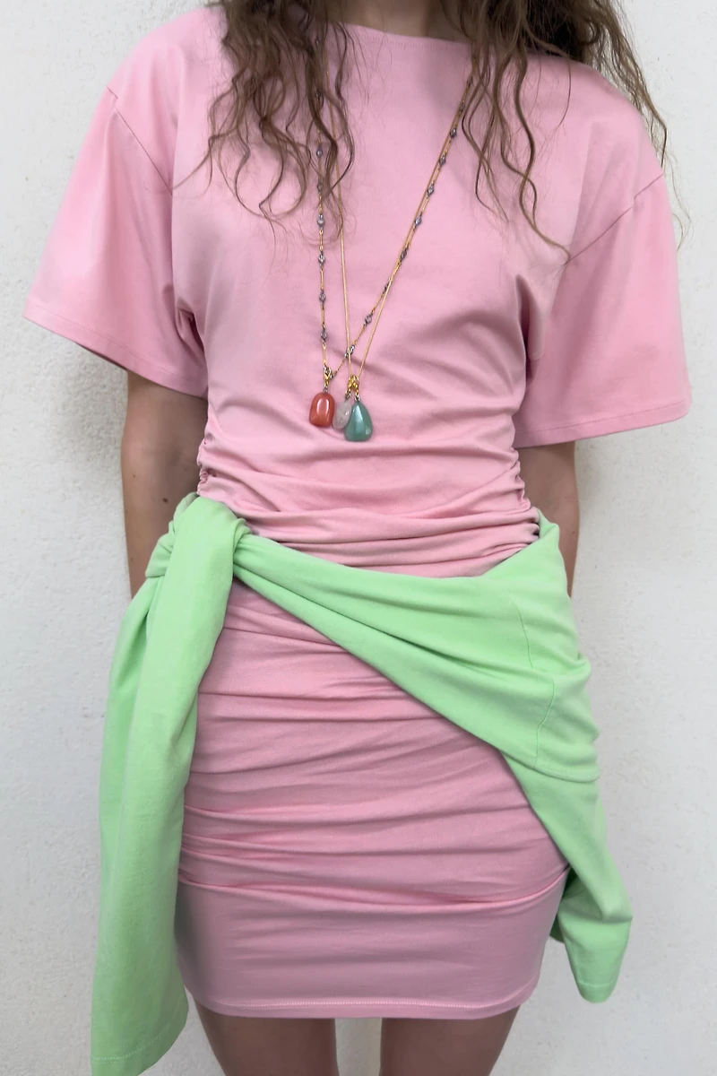 SHORT RUCHED DRESS