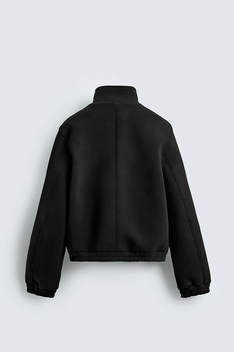 BOXY FIT NEOPRENE EFFECT JACKET
