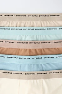 6-14 YEARS/ FIVE-PACK TEXT BOXERS