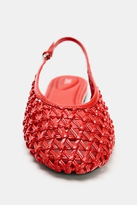 BRAIDED EFFECT SLINGBACK FLATS