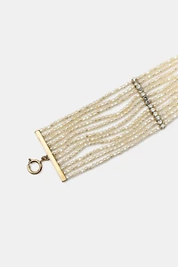 PEARL AND GEM CHOKER NECKLACE