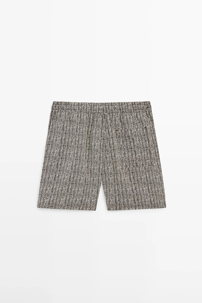 Maillot de bain imprimé à chevrons