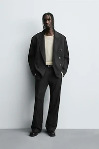 STRIPED SUIT PANTS