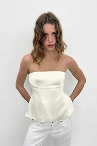 TOP BUSTIER PÉPLUM