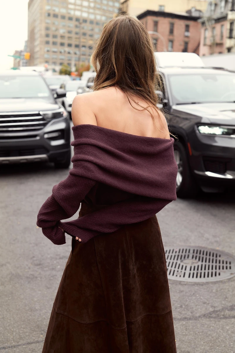 STRAPLESS KNIT JUMPER