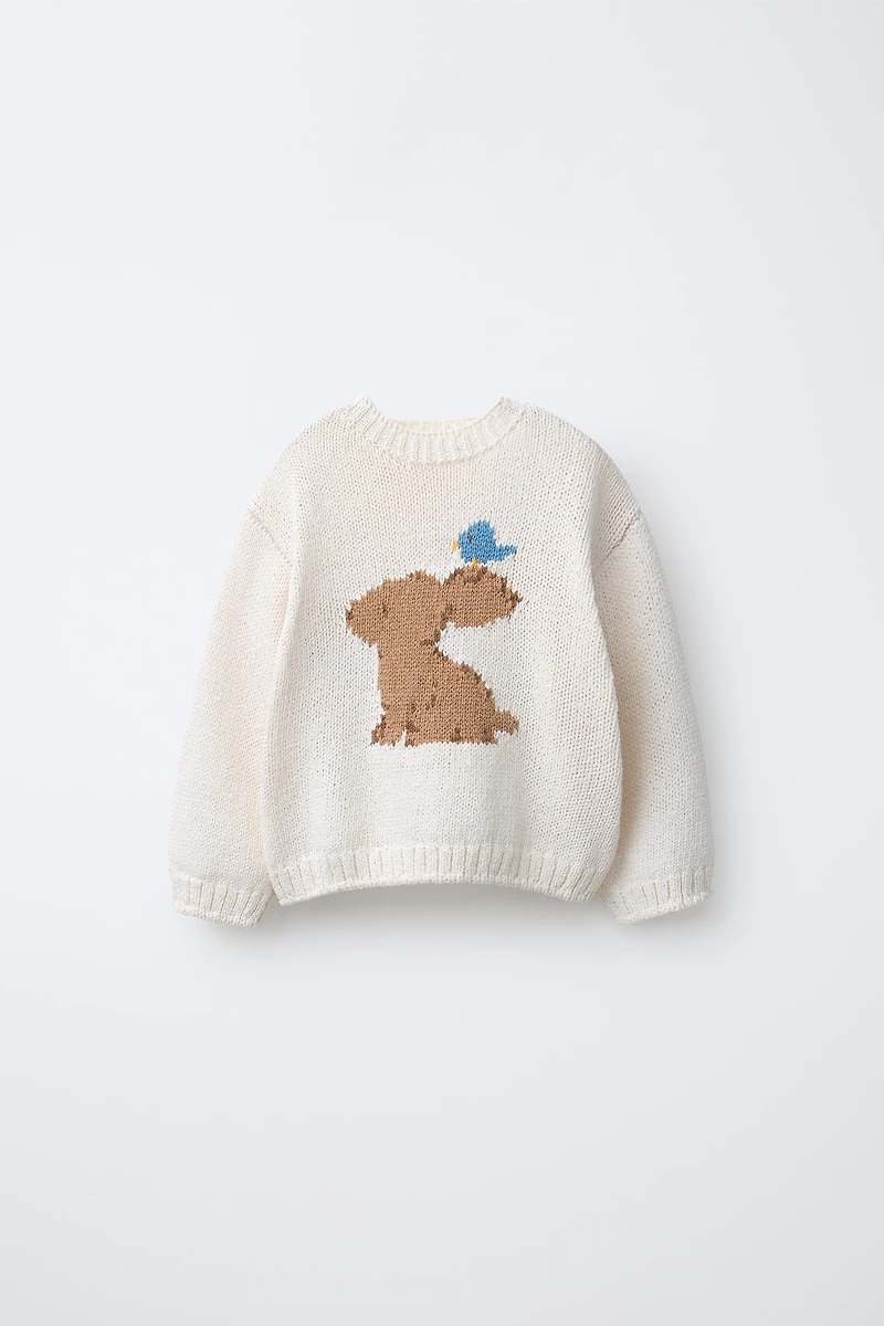PULL EN MAILLE LAPIN
