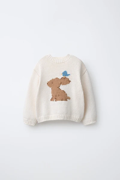 PULL EN MAILLE LAPIN