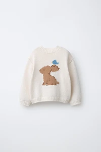 PULL EN MAILLE LAPIN