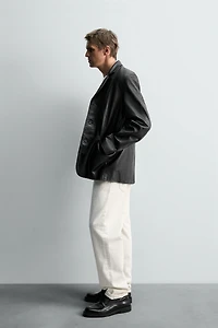 LEATHER BLAZER
