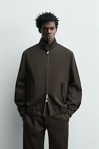 WOOL-COTTON TEXTURED JACKET