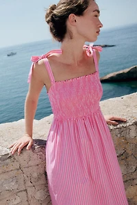 STRIPED BOW DRESS