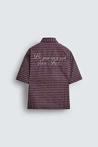 EMBROIDERED PLAID SHIRT