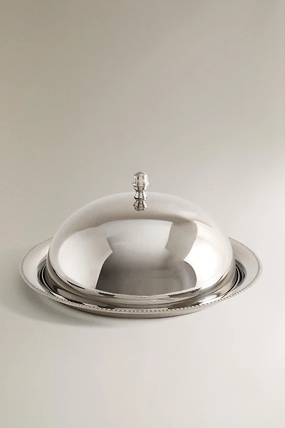 TRAY WITH STEEL DOME