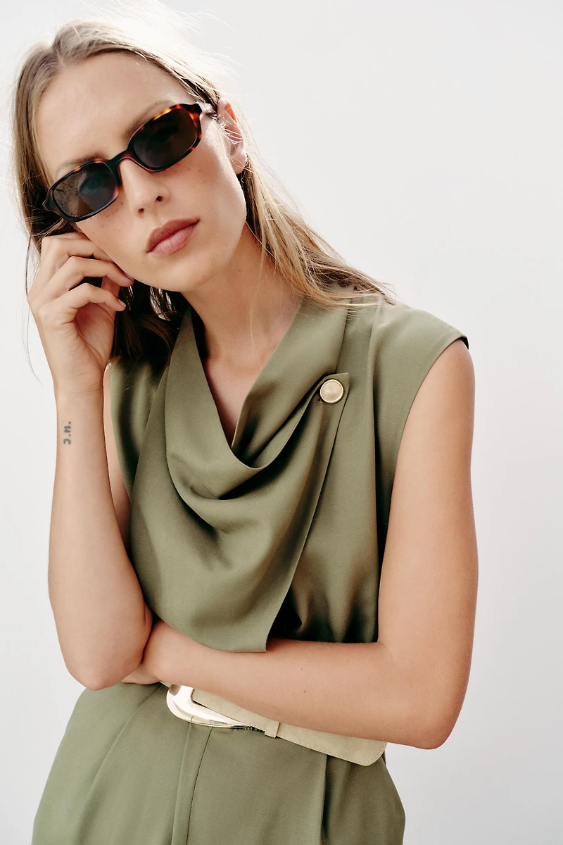 LONG BELTED JUMPSUIT