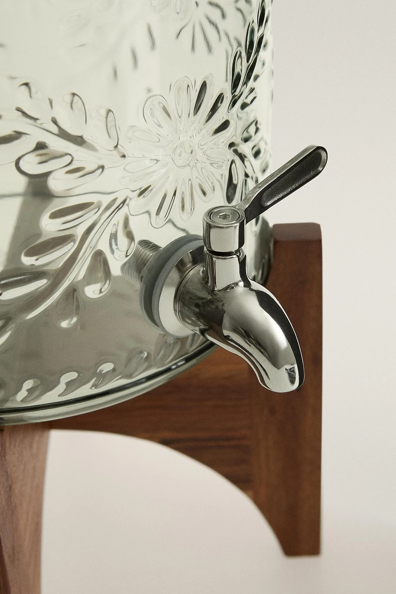 ACACIA WOOD FLORAL DISPENSER
