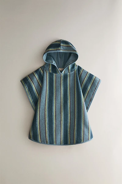 PONCHO DE PLAGE ENFANT RAYURES