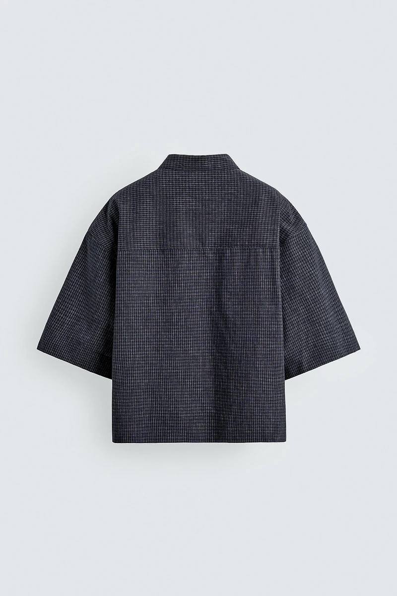 CHEMISE COUPE BOXY À CARREAUX