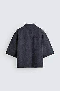 CHEMISE COUPE BOXY À CARREAUX