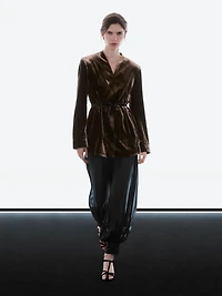 Veste en velours nœud