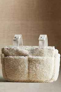 FAUX SHEARLING MATERNITY BAG