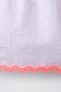 CASA LAWA X ZARA KIDS CONTRAST RUFFLE POPLIN TOP