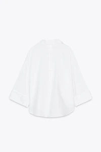 CHEMISE MANCHE LARGE AVEC LIN