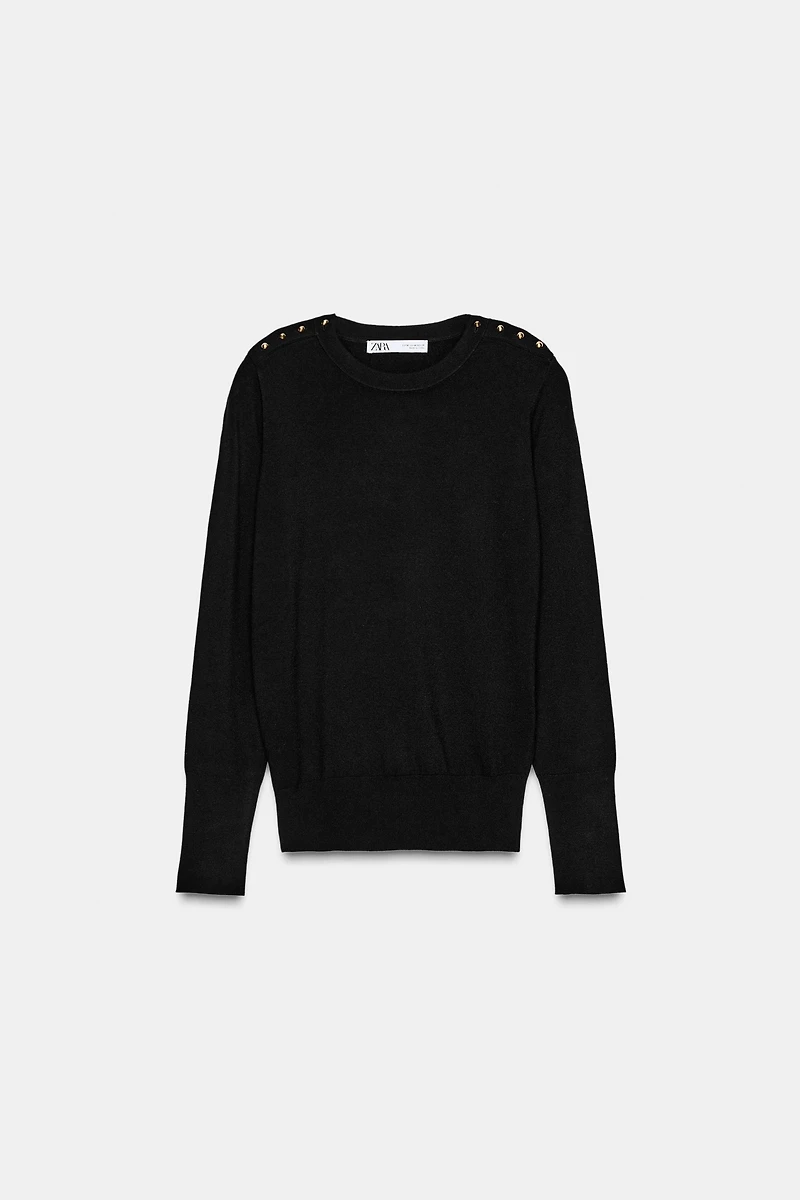 BUTTON KNIT JUMPER