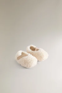 FAUX SHEARLING BALLERINA BOOTIES