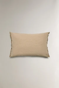 FRINGED THROW PILLOW COVER