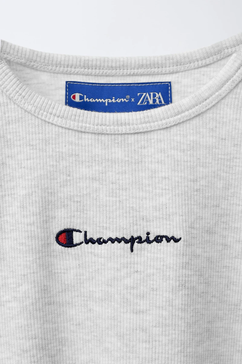 CHAMPION ® X ZARA TEXT RIBBED T-SHIRT