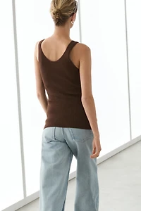 100% cotton ribbed tank top