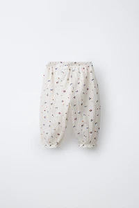 FLORAL TEXTURED JOGGER PANTS