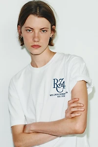 TEXT EMBROIDERED T-SHIRT