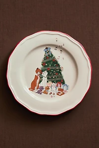 CHILDREN'S CHRISTMAS STONEWARE PLATE THE ARISTOCATS ©DISNEY