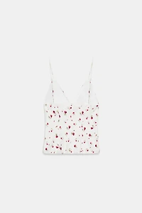 PLEATED STRAP TOP