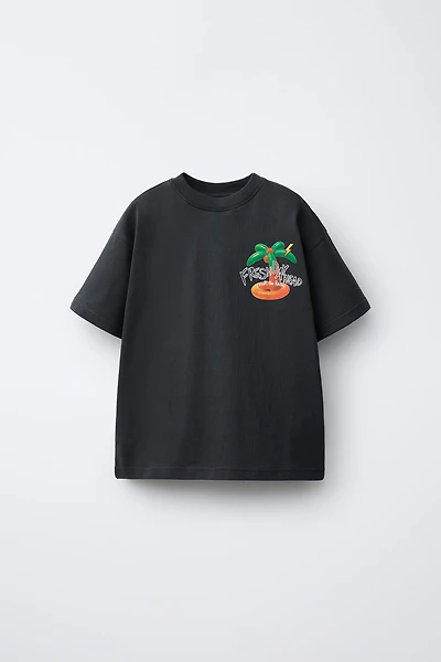 T-SHIRT IMPRIMÉ PALMIER