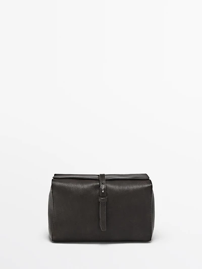 Nappa leather toiletry bag