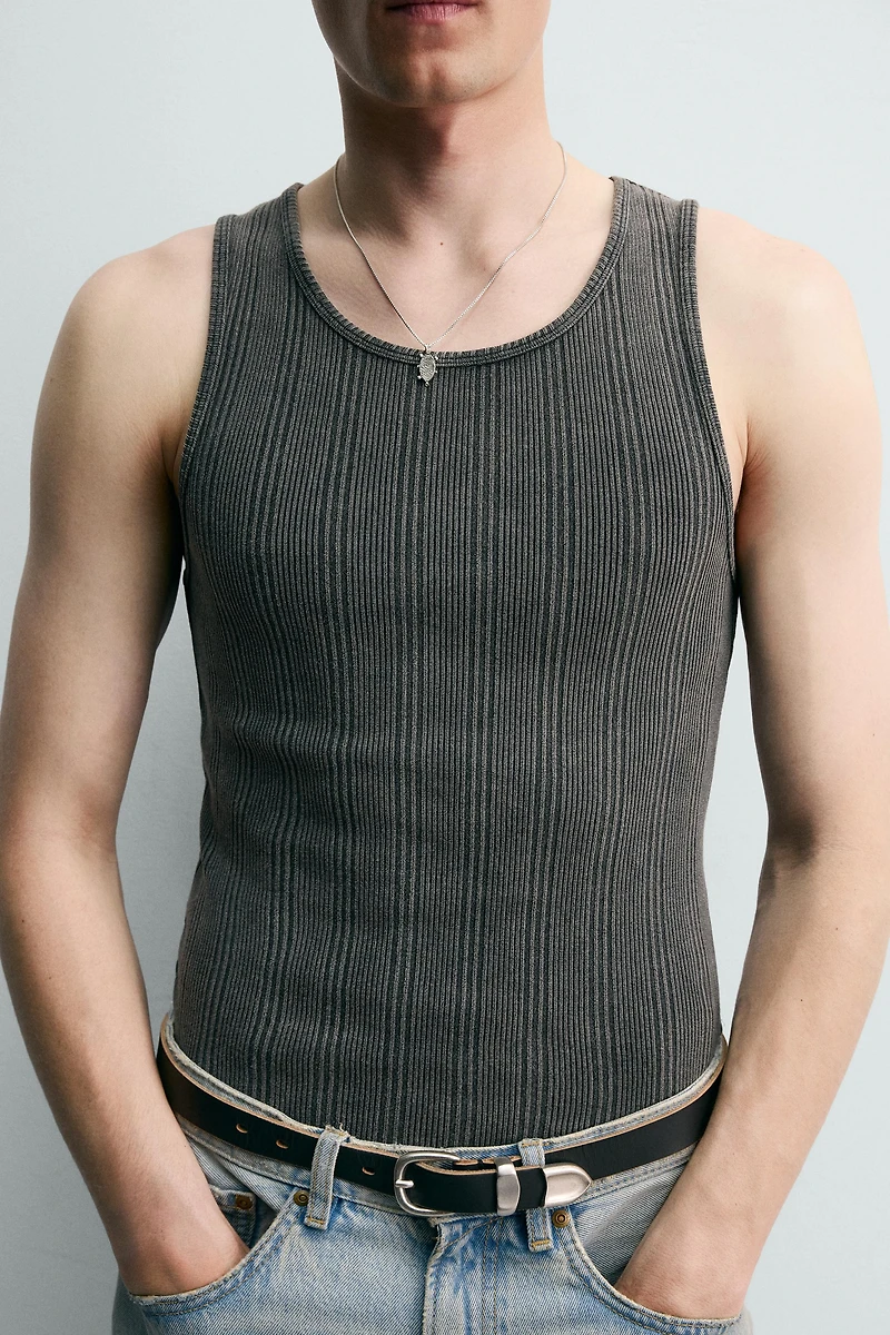 RIBBED KNIT TANK TOP